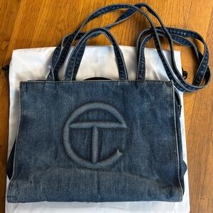Telfar Denim Shopping Bag Medium